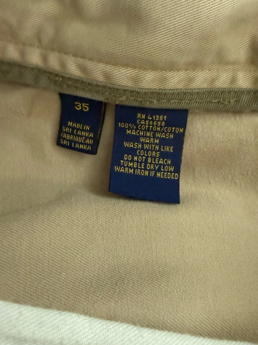 Polo Ralph Lauren Cargo Shorts Men 36 Khaki Cotton Utility Military 10”